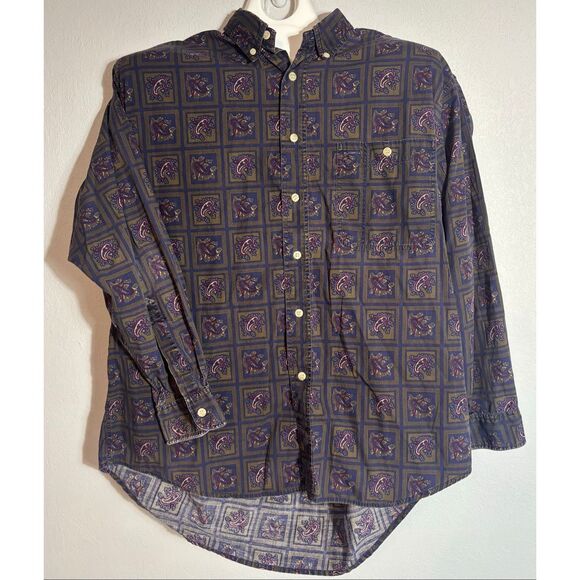 Vintage Gant Salty Dog Button Down Shirt Weathered Poplin Large Cotton - Picture 3 of 6